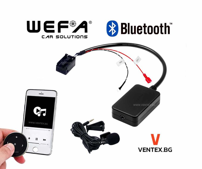 Bluetooth адаптер за Opel радио CD + Микрофон и управление WEFA
