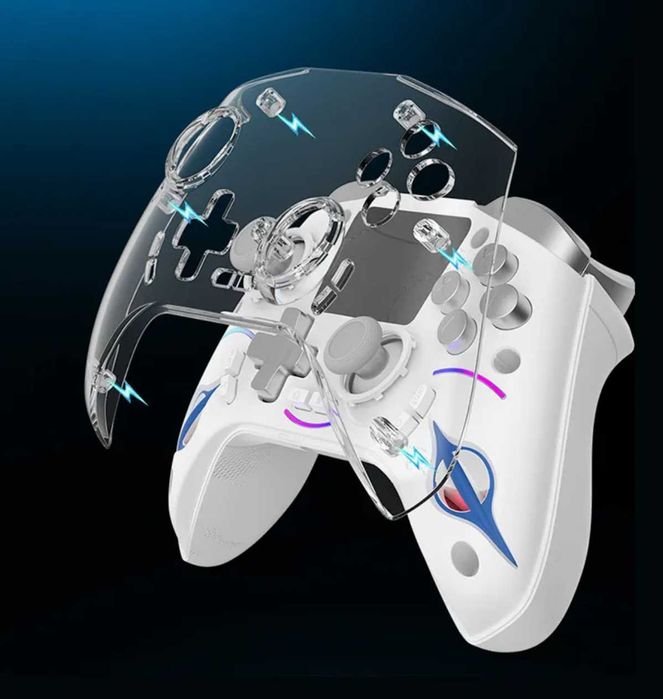 Controller wireless 3 moduri pentru PS4 NS IOS PC TV Smart Screen, Hall Effect, 1200mAh