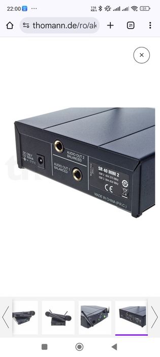 Akg wms 40 mini dual microfoane wireless  noi