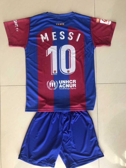 Детски комплект дълъг с къс екип Барса и Меси или Ямал 2025