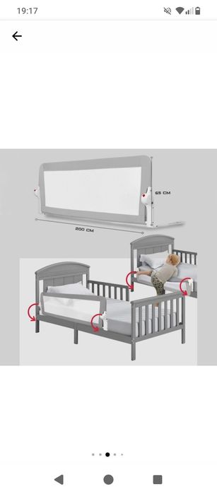 Bariera protecție pat bebe