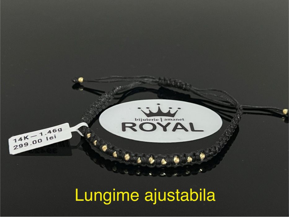Bijuteria Royal CB : Bratara cu snur aur 14k 1,46gr