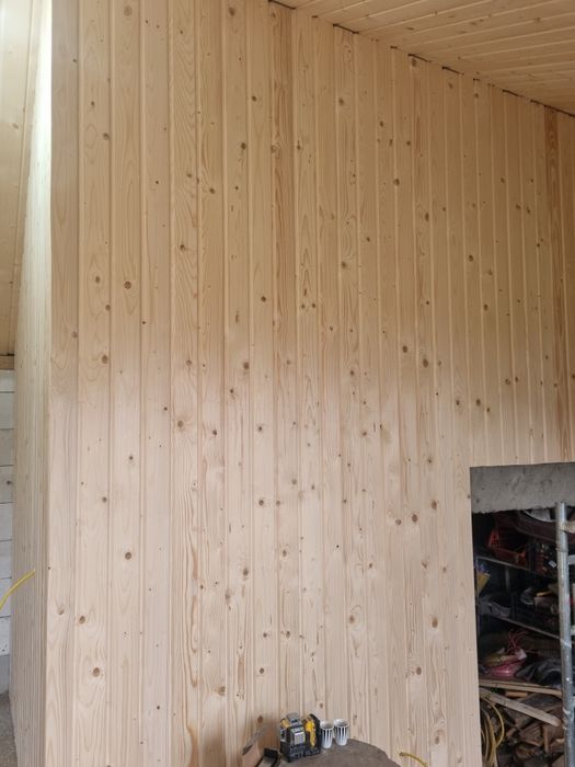 Lambriu molid pin semirotund sau termotratat