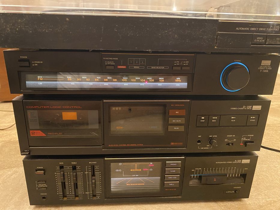 Set Sansui pick up, amplificator deck caseta