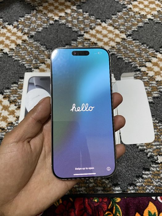 Iphone 16 pro CH/A region 128 xotirasi 15 cycle yangi tel 2 ta sim kar