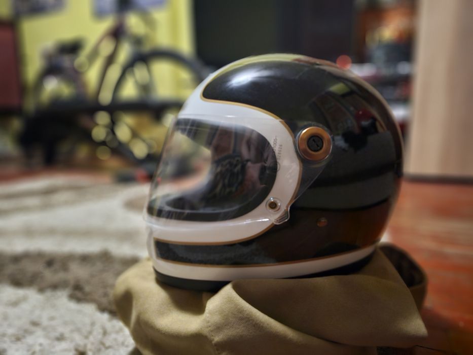 Каска Biltwell Gringo S black and white XL