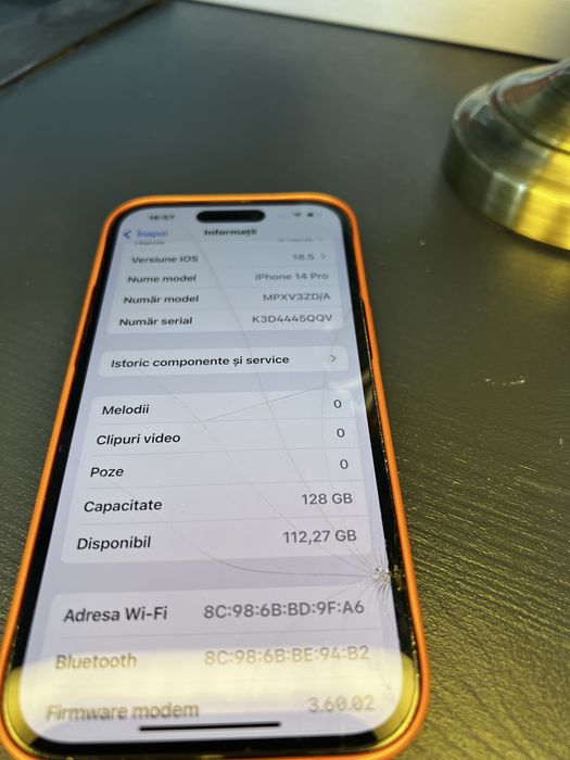 Iphone 14 Pro 128GB geam fisurat