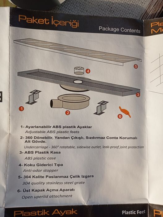 Сифон точков Драголов и линеен сифон 80 см.SAY