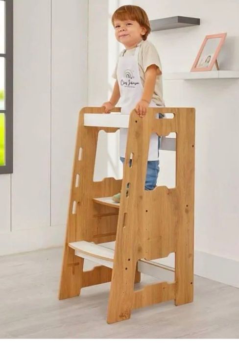 Кула за учене, Skyline, Select, 86x40x50 см, Монтесори, MDF 18 мм, От 9 месеца до 3 години, Противоплъзгащи крачета, 80 кг,