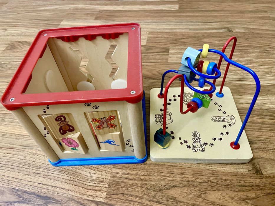 Дървен образователен куб