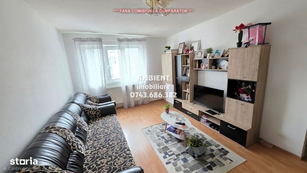 Apartament cu 3 camere, mobilat si utilat, etaj 3, VASLUI zona CENTRU;