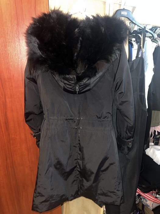 Geaca Parka gluga blana naturala