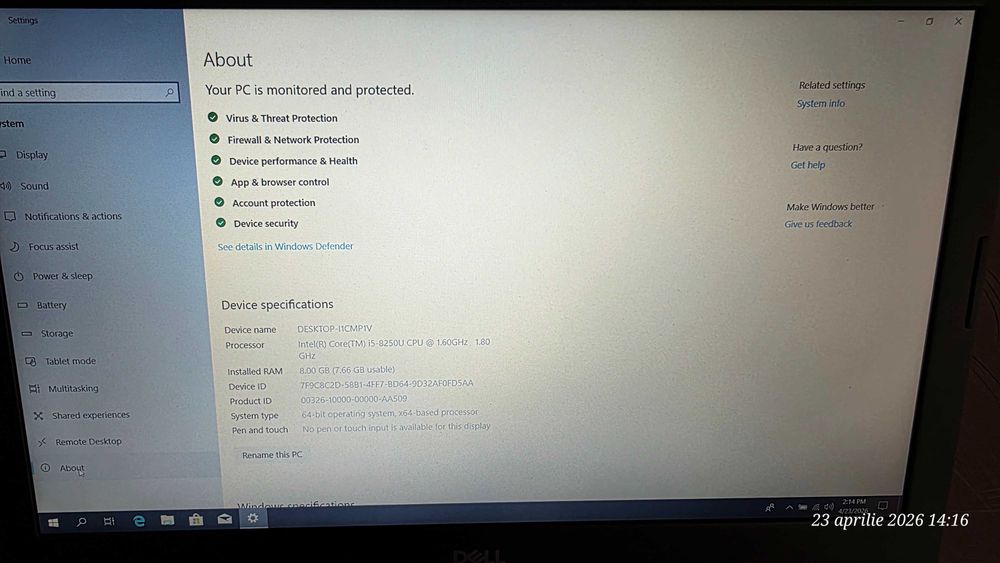 Laptop Dell Inspirion seria 5000 de vanzare.