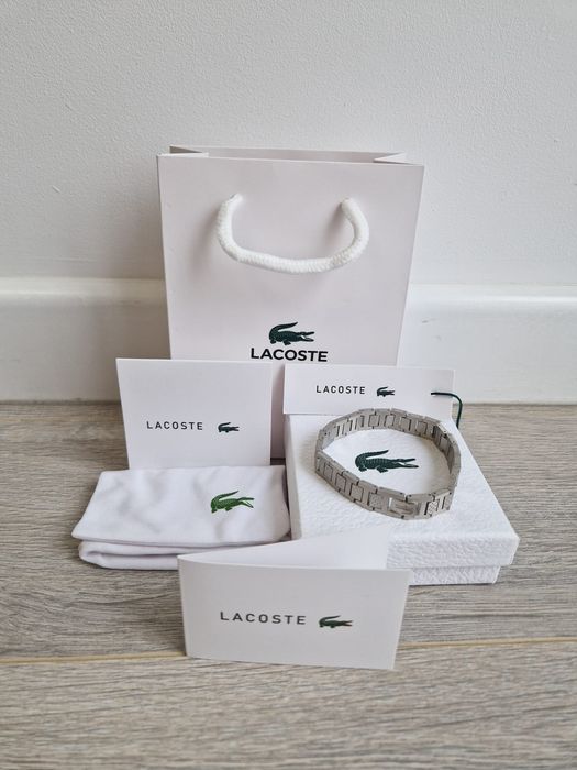 Bratara Lacoste - 21cm - Argintiu