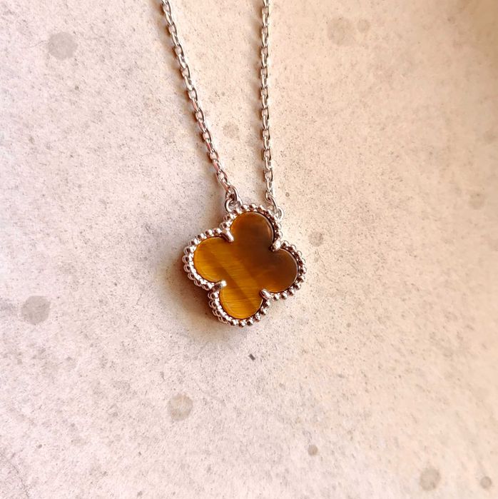 Дамско колие с детелина от тигрово око, Van Cleef & Arpels VCA