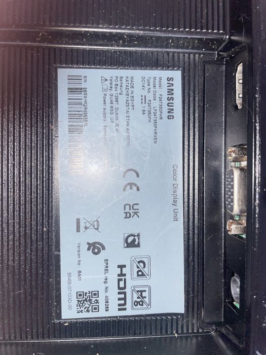 Vand monitor gaming Samsung 75hz (display spart)