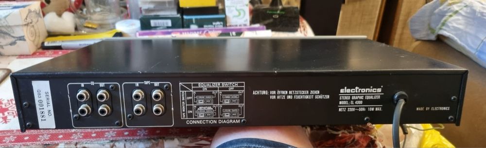 Egalizator 2×10 benzi spectrum analyzer GE-909, Electronics  EL4300, 2×10 benzi
