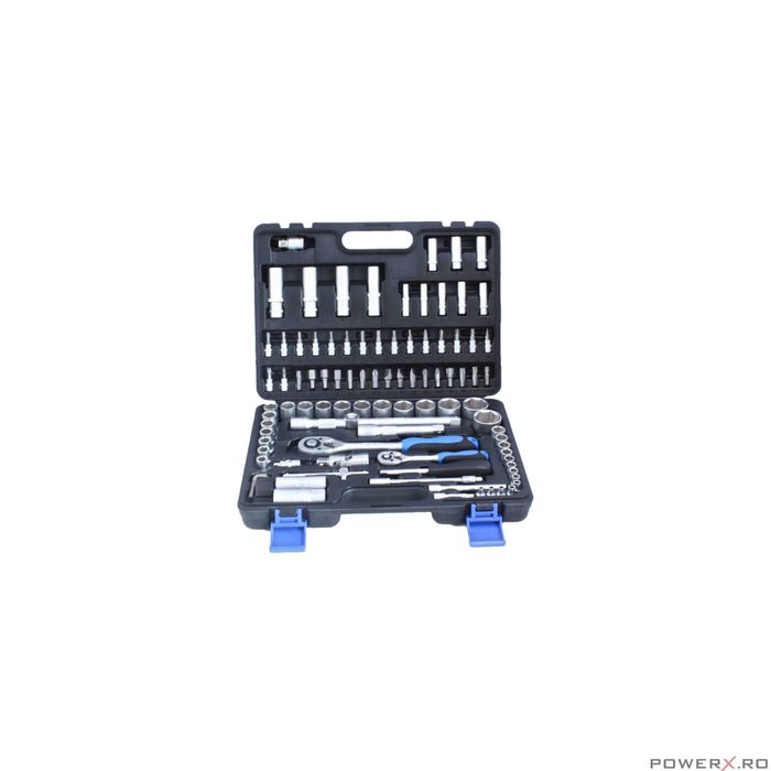 Trusa chei 94 piese, tubulare profesionale, Satra