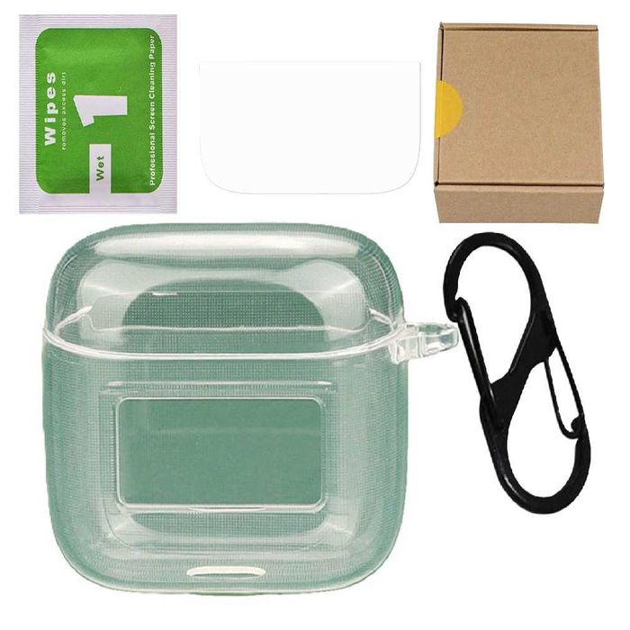 Husa TPU Transparent + Folie protectie pentru casti JBL Tour Pro 2