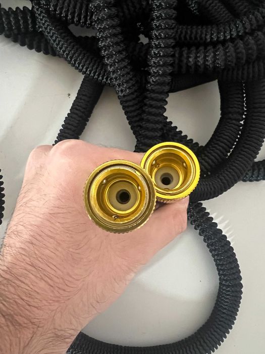 Furtun de grădină flexibil, extensibil, cu pistol de stropit