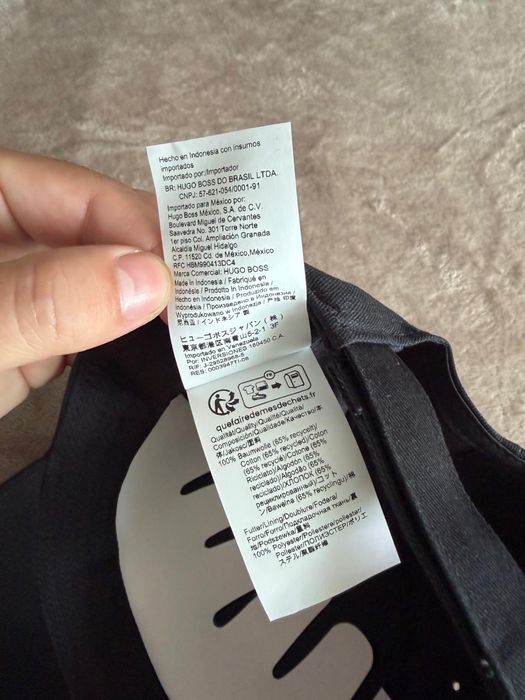 HUGO Jude SL sapca unisex neagra cu logo din piele cusut OS noua originala