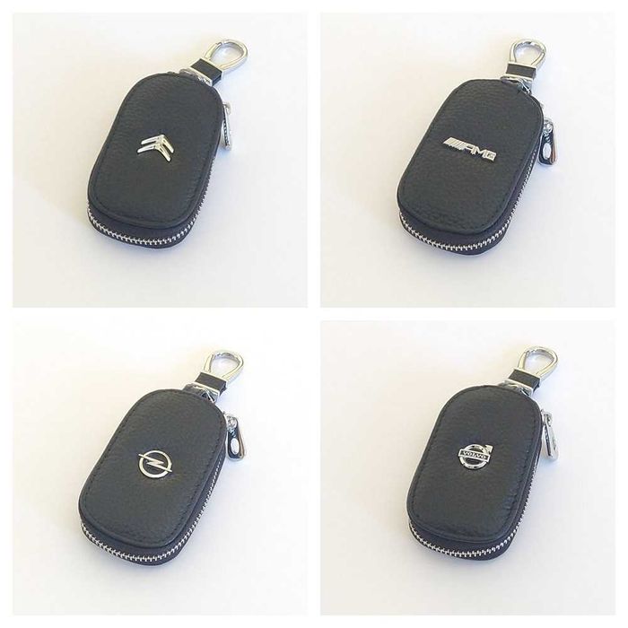 Кожен калъф за ключове BMW Audi Mercedes Toyota Citroen Peugeot