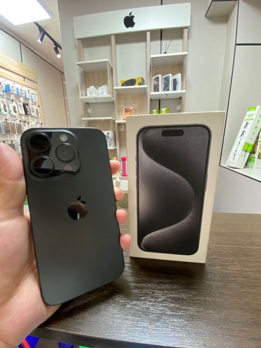 iPhone 15 pro blac titanium, 256gb