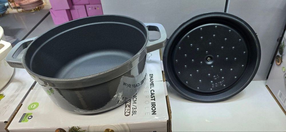 Казан чугунный эмалированный