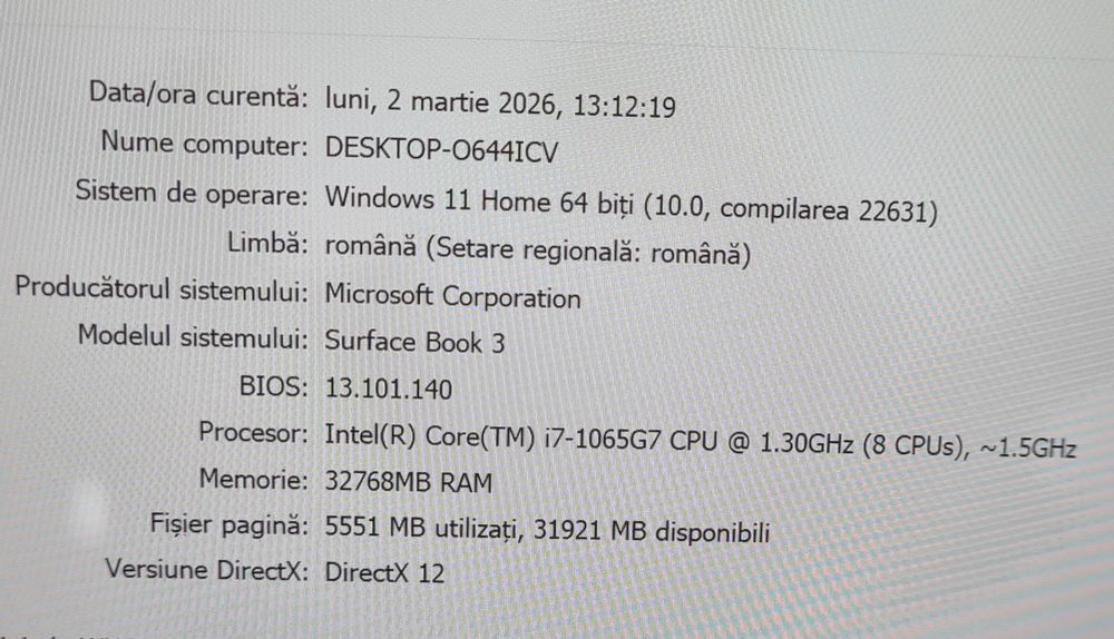 Microsoft Surface Book 3 15" i7 1065G7, 32 GB RAM, gtx 1660Ti, 512 ssd