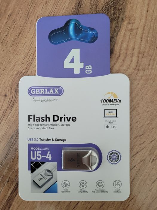 Gerlax USB 3.0 4гб быстрая флешка, ЭЦП