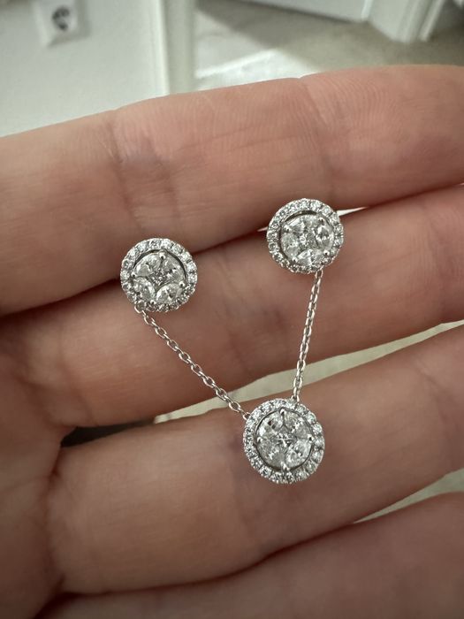 Set cu diamante cercei si colier