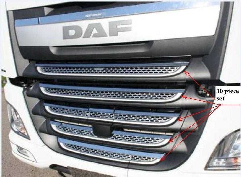Комплект декорация предна решетка за ДАФ DAF XF106 EURO6