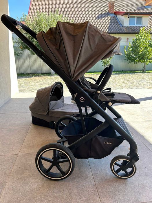 Carucior Cybex Balios S Lux Soho Grey 3in1 + landou si scoica Aton B2