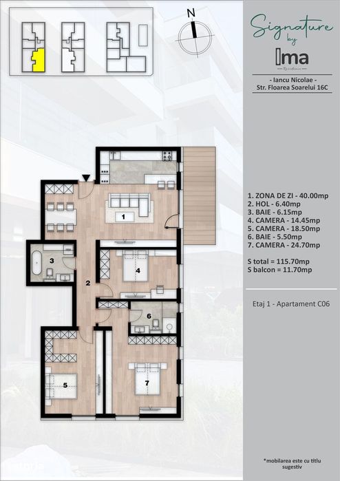 4 camere proiect nou IMA Residence Pipera Iancu Nicolae