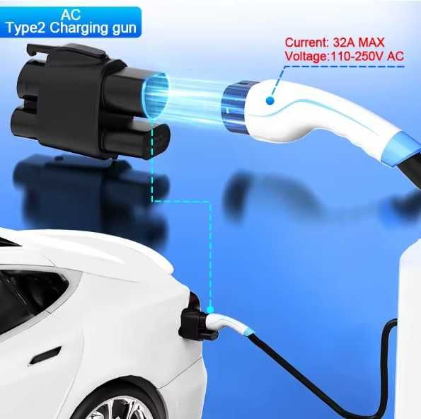 Адаптер CCS2 към CCS1 AC+DC Комбиниран за Електромобили от САЩ Канада 1000V Бързо Зареждане