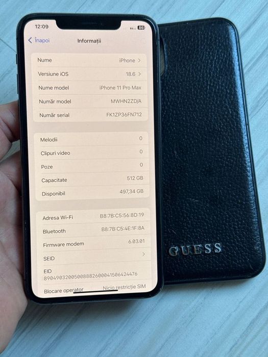 Iphone 11 pro max 512 gb  liber de rețea