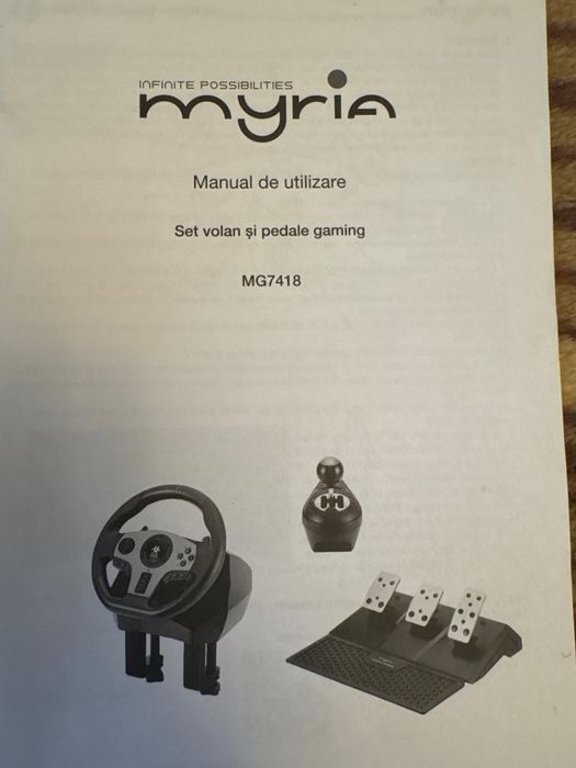 Set volan și pedale gaming Myria MG7418