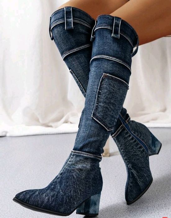 Дънкени ботуши N 35