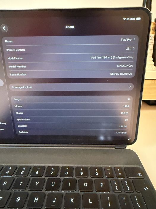 Apple Ipad Pro 11” 2nd Generation Wifi, 256 GB, Space Gray