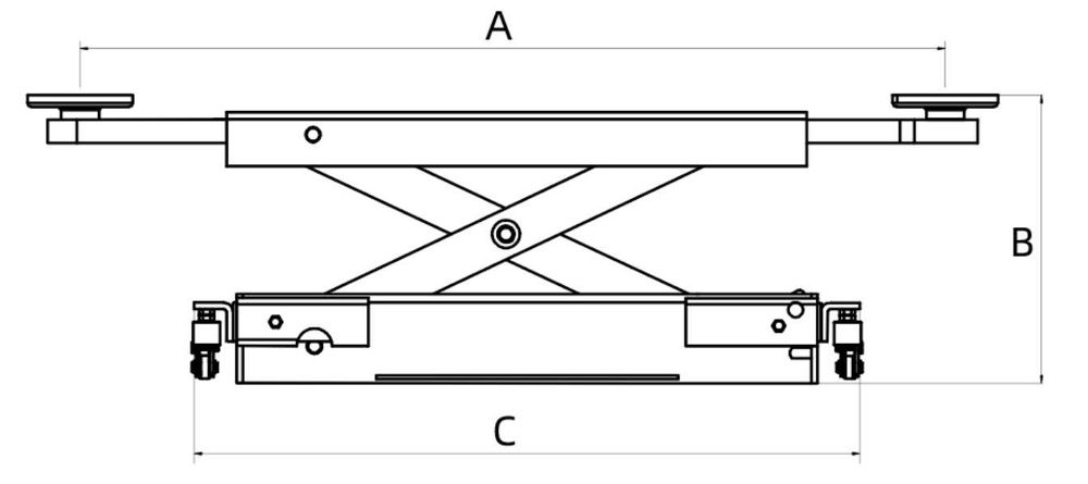 Пневмо-хидравличен кaнален крик 3.0т