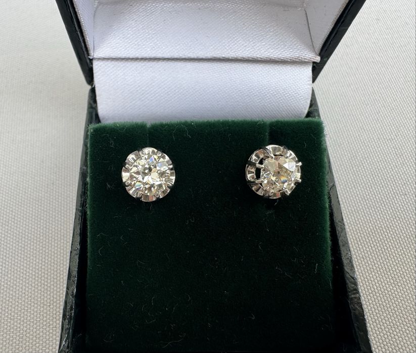 Cercei aur si diamante