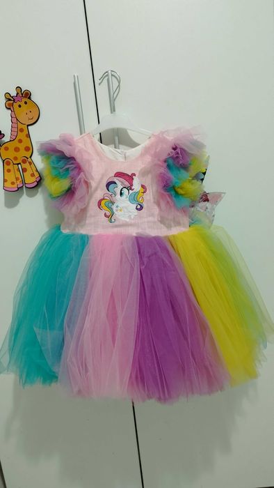 Rochie unicorn pentru fetițe