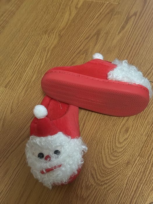 Papuci / Slapi Mos Craciun nr 28 /18 cm