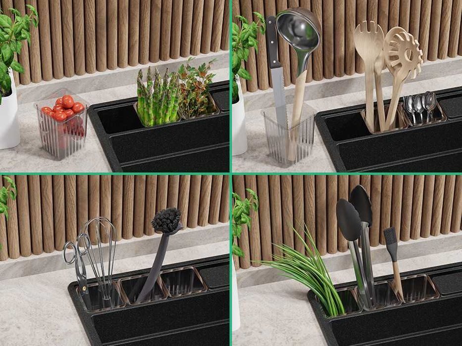 Графит кухненска гранитна мивка Ню Йорк 80 Multispace 780 x 530 мм