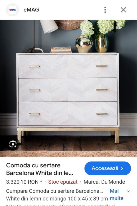 Vand comoda lemn mango superbă