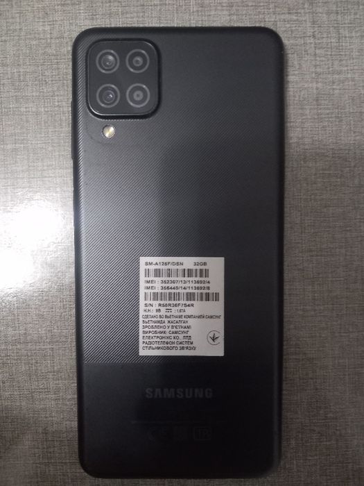 Samsung galaxy A12  xotirasi 32talik
