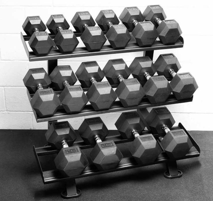 Сет Дъмбели HEX Pro - 15 чифта , 5 кг - 40 кг, Хексагонални Гири