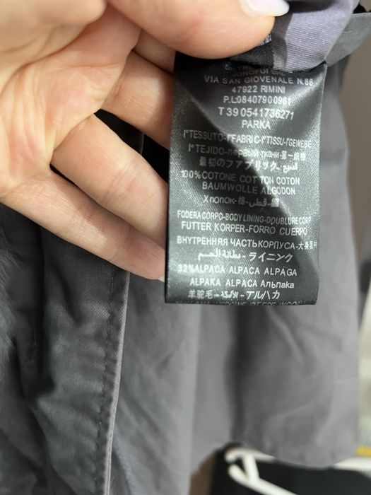 Geaca parka cu blana de vulpe argintie