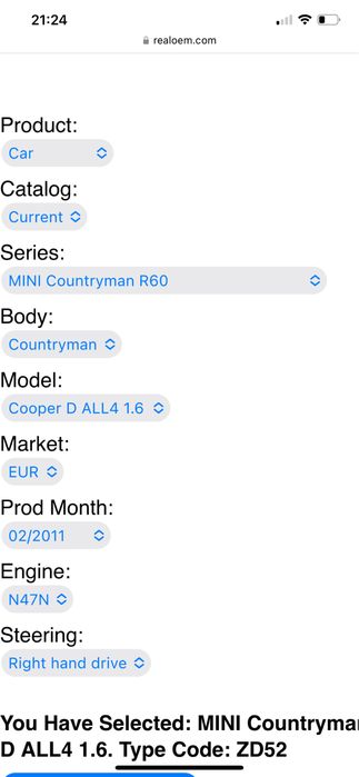 Capota bara fata spate usi haion motor N47N Mini R60 Countryman ALL4