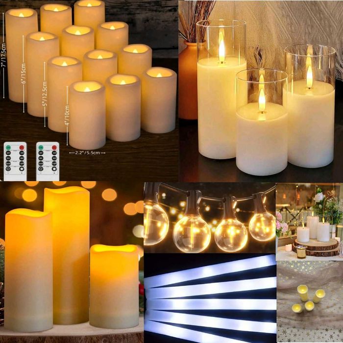 Елегантен комплект сватбена декорация (36 артикула), готов за събитие